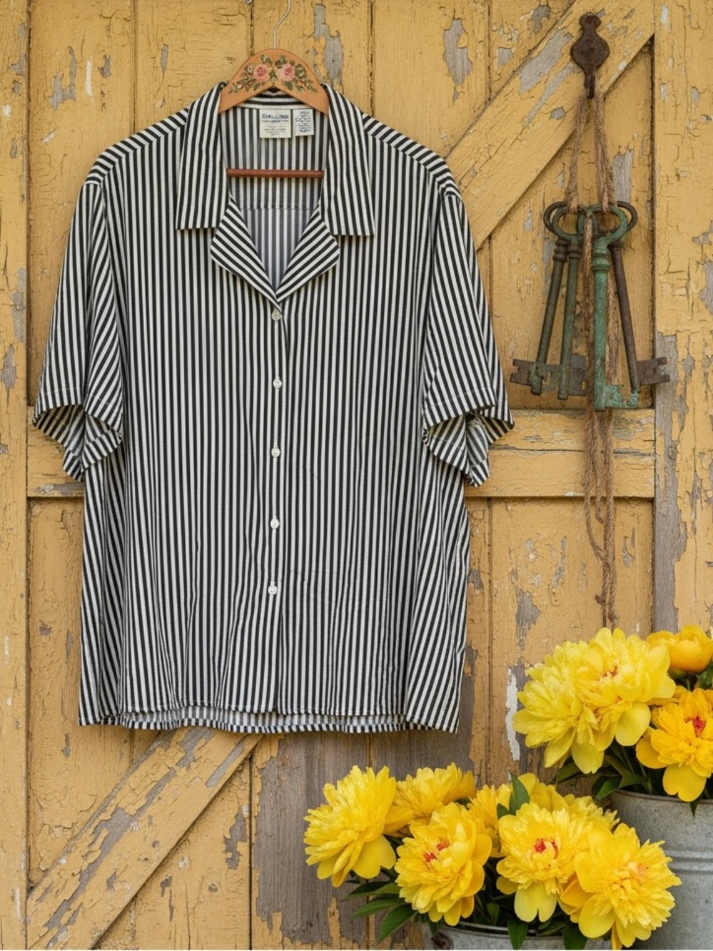 Lizz Baker striped top